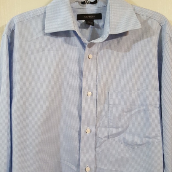 Men's Express Blue & White Button Down. Sz Med. - Picture 1 of 6